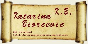 Katarina Biorčević vizit kartica